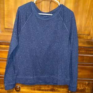 LOFT Long Sleeve Blue Speckled Top